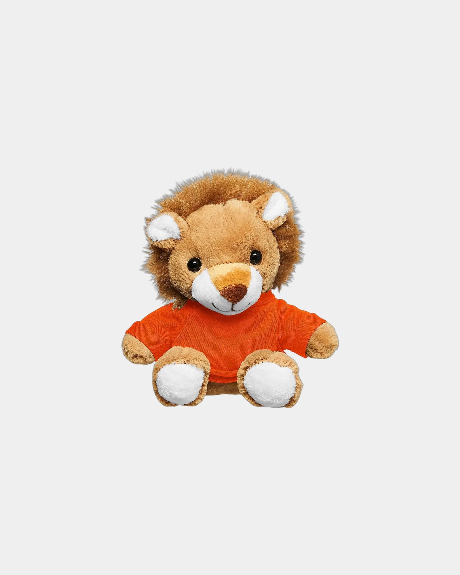 Custom plush lion with t-shirt 7" stuffed animal - Orange