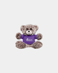 Custom plush bear with T-shirt 7" toy - Purple