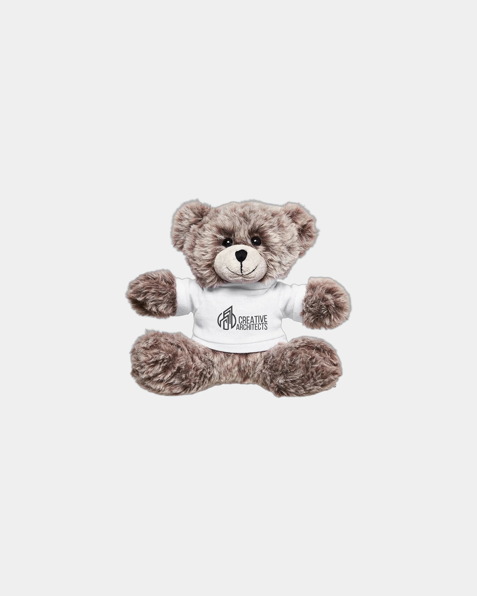 Custom plush bear with T-shirt 7" toy - White
