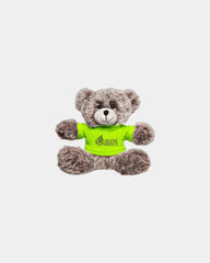 Custom plush bear with T-shirt 7" toy - Lime Green