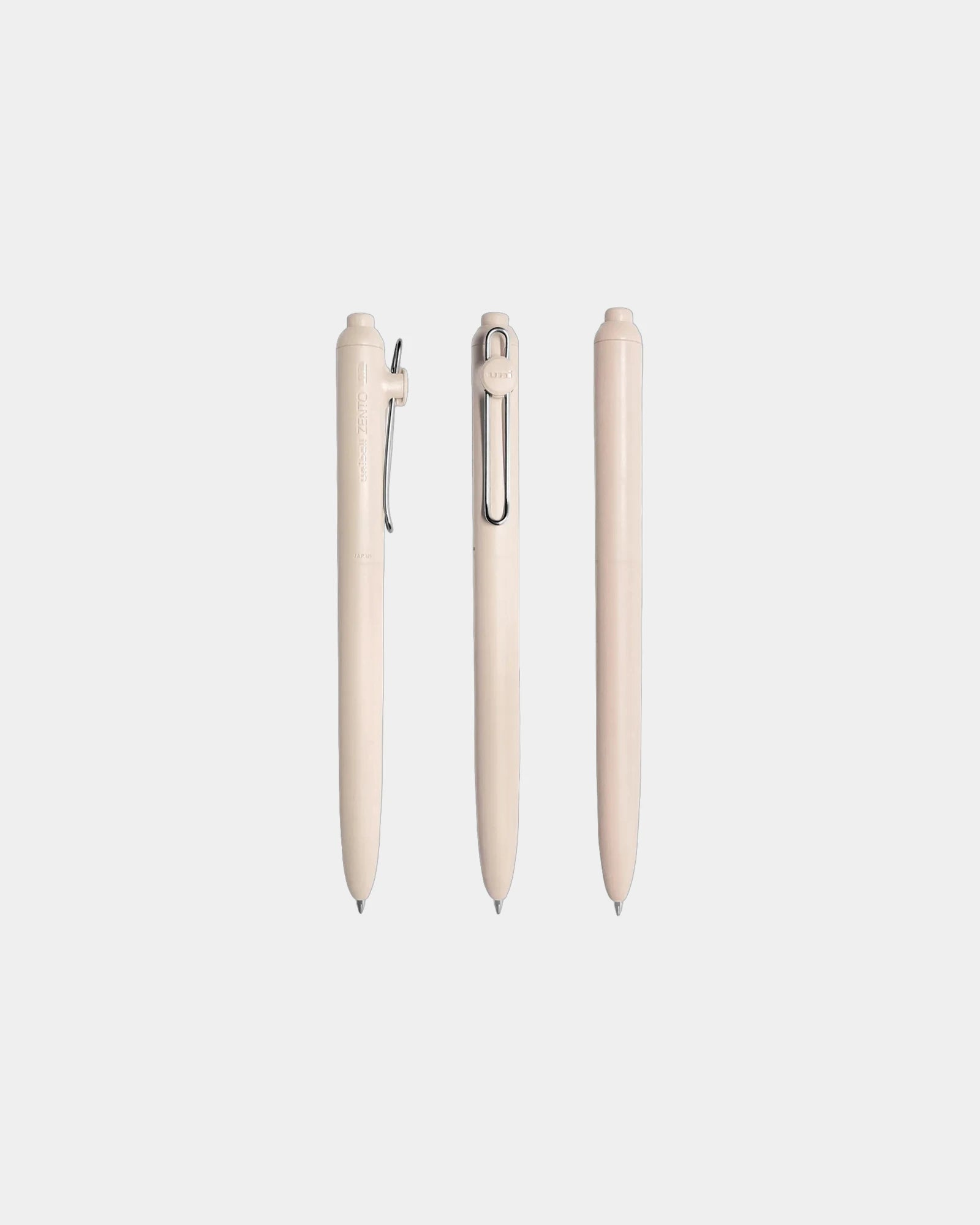 Custom Zento retractable gel pen with 0.7mm point - Ivory