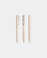 Custom Zento retractable gel pen with 0.7mm point - Ivory