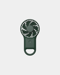 Custom ABS handheld USB mini fan, 800 mAh battery - Green