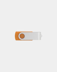 Custom metal swivel USB flash drive with logo - Gold 144C