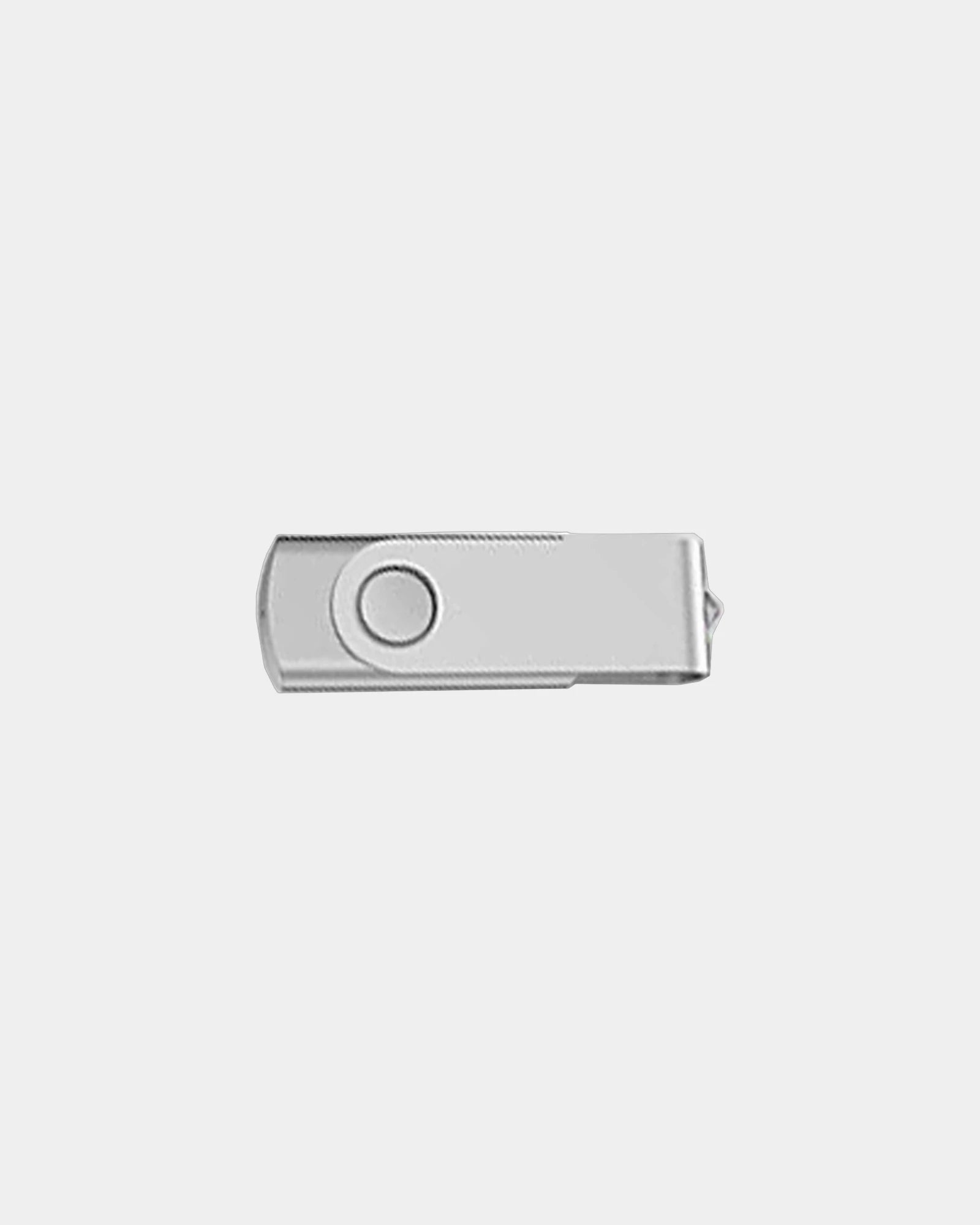 Custom metal swivel USB flash drive with logo - Silver