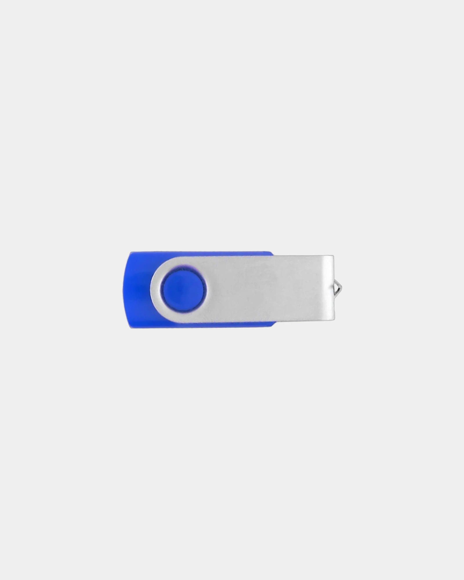 Custom metal swivel USB flash drive with logo - Royal Blue