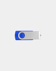 Custom metal swivel USB flash drive with logo - Royal Blue