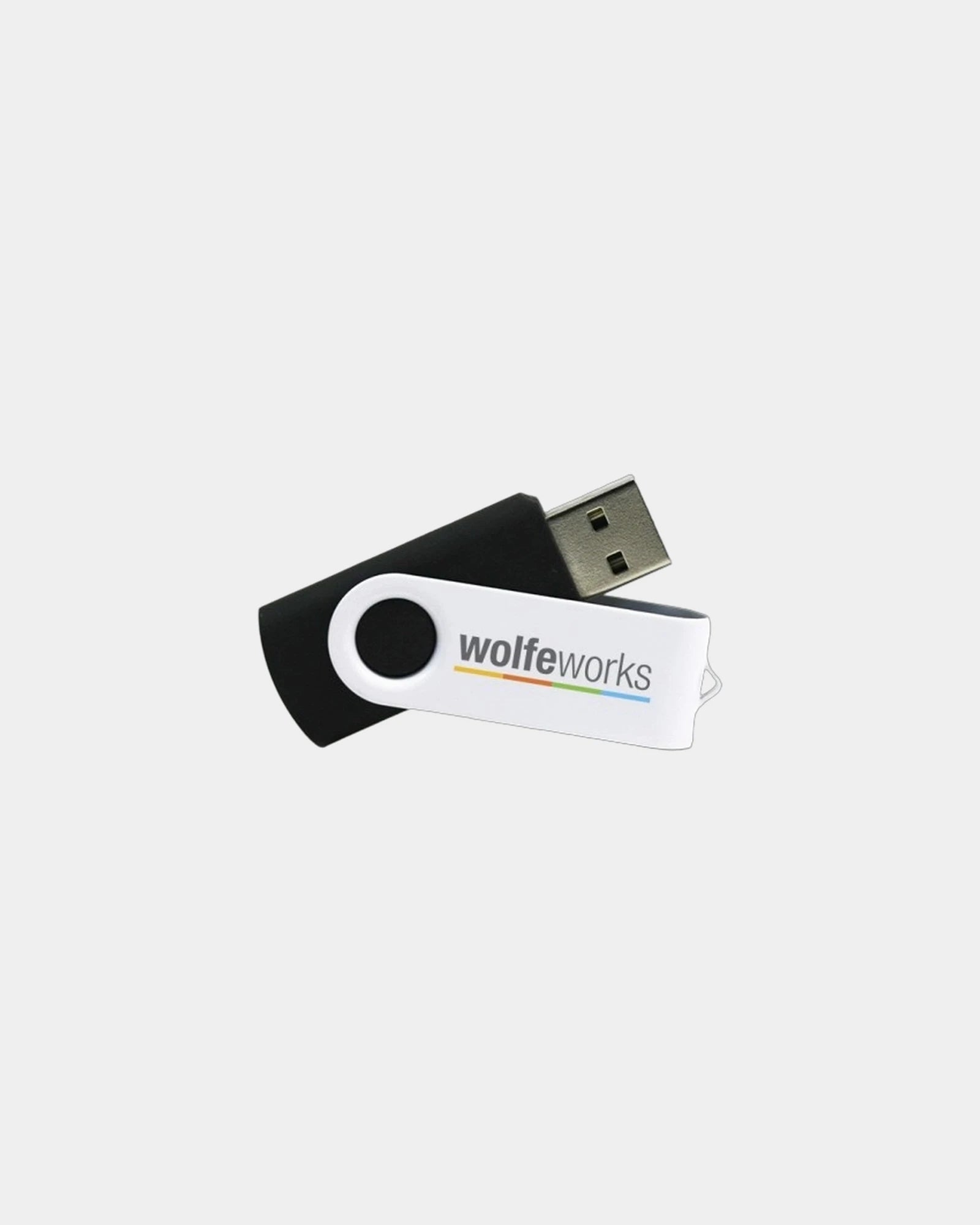 Custom metal swivel USB flash drive with logo - Black