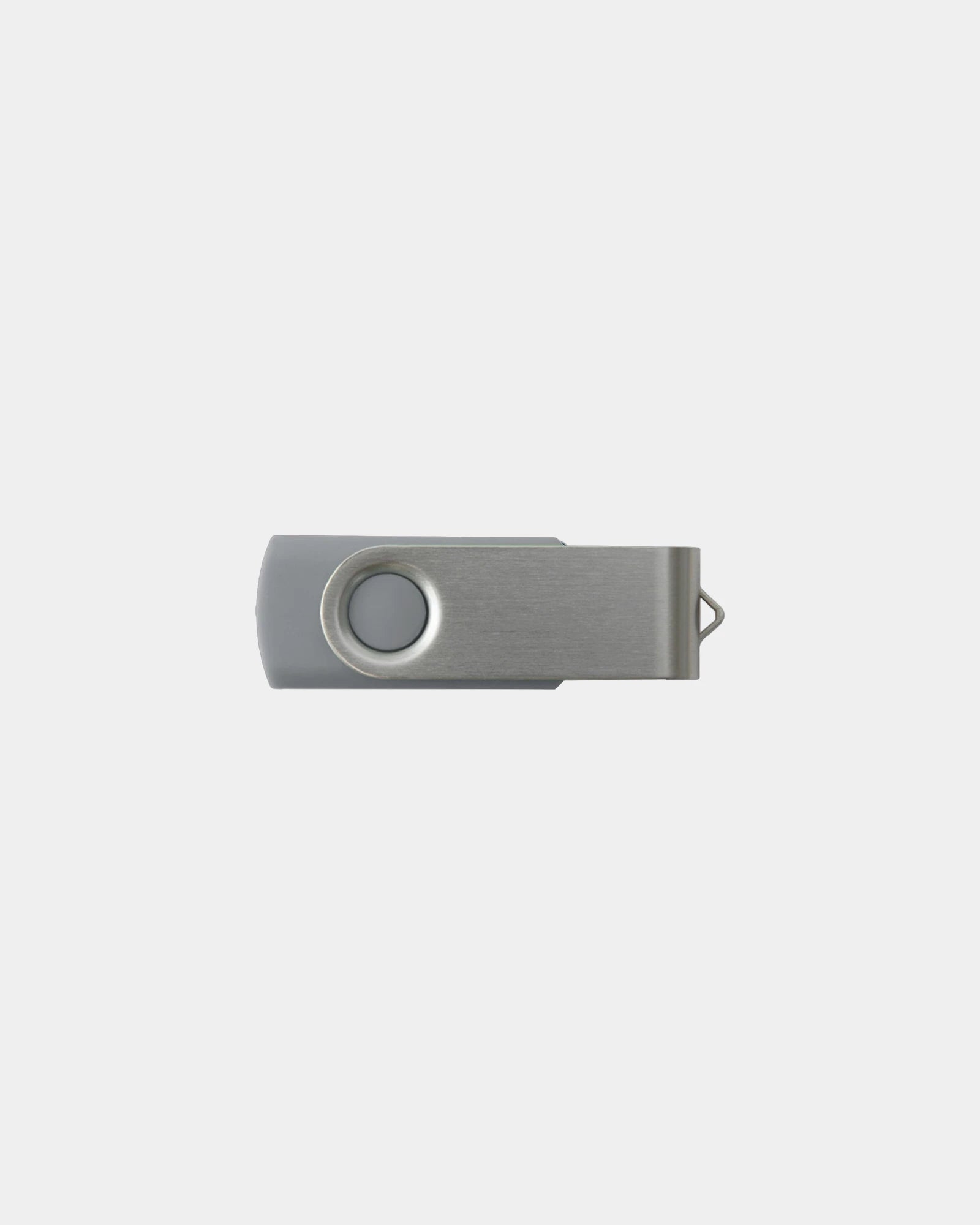Custom metal swivel USB flash drive with logo - Cool Gray 9C