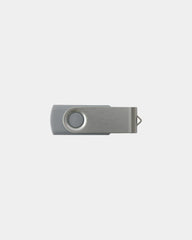 Custom metal swivel USB flash drive with logo - Cool Gray 9C