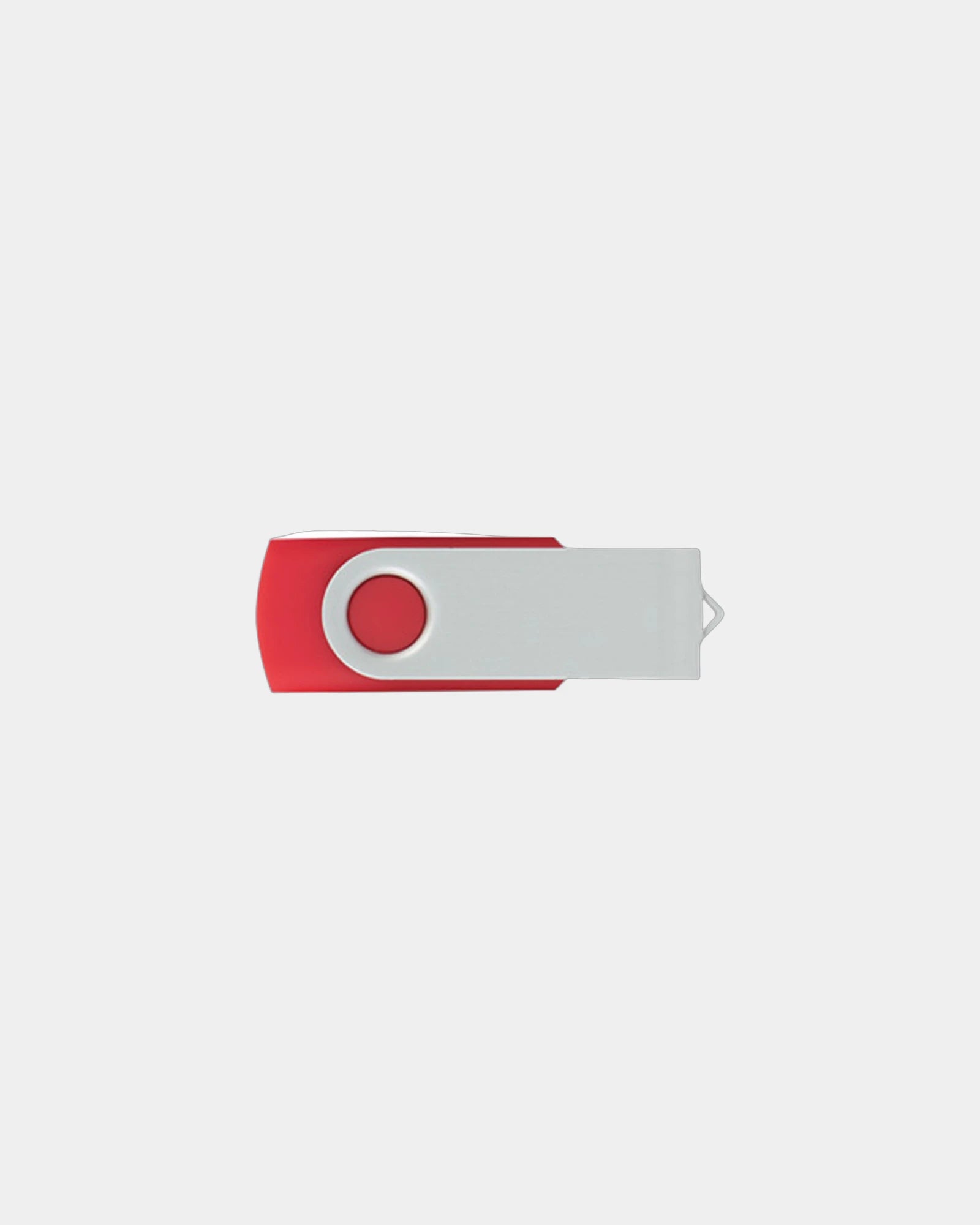 Custom metal swivel USB flash drive with logo - Red 485C