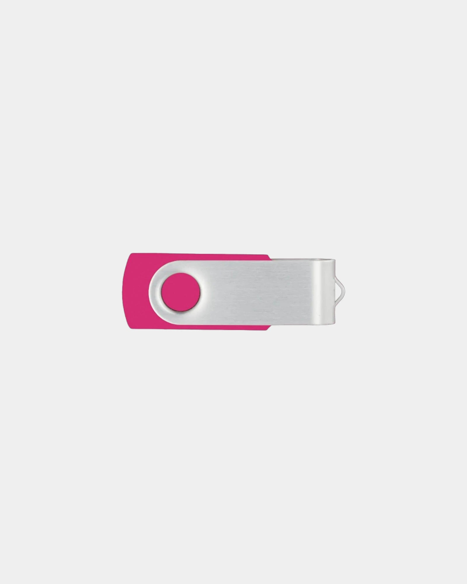 Custom metal swivel USB flash drive with logo - Hot Pink 806C
