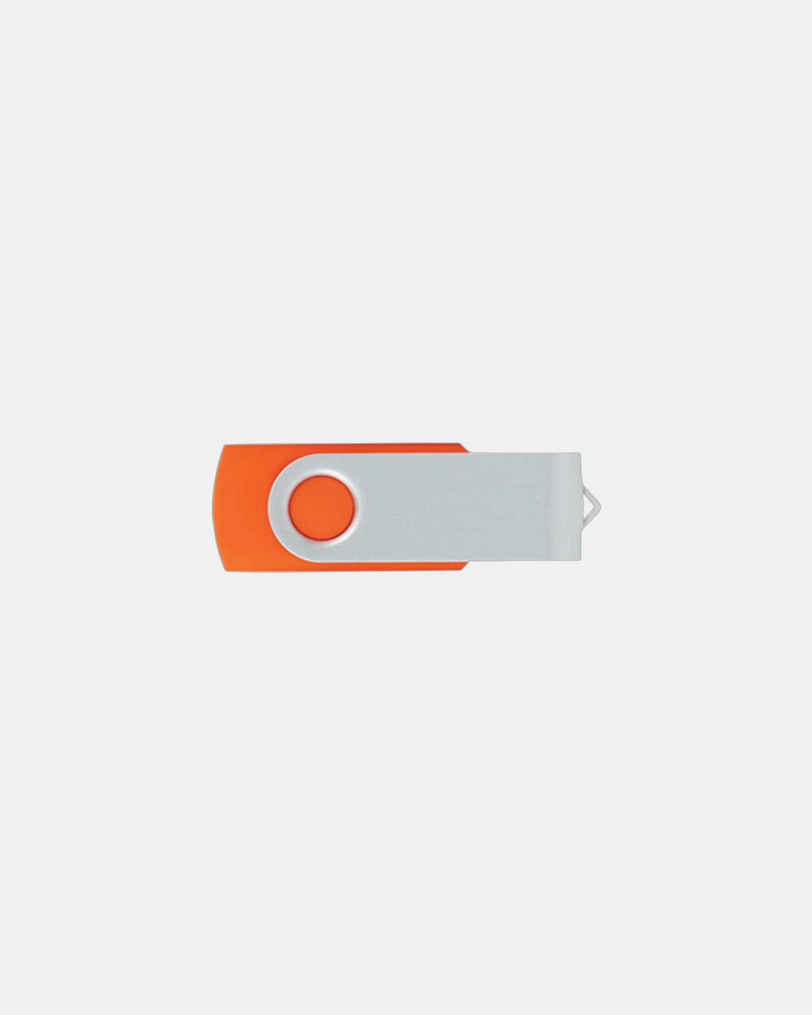 Custom metal swivel USB flash drive with logo - Orange 151C