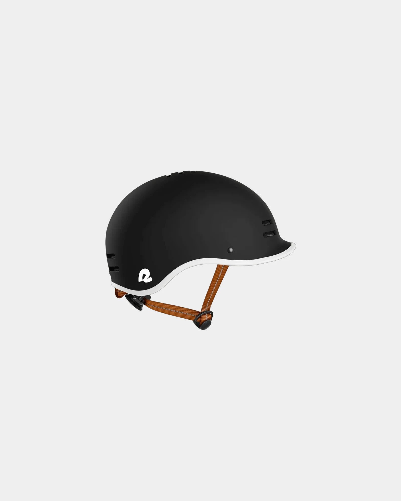 Custom ABS bike and skate helmet with built-in visor - Matte Black