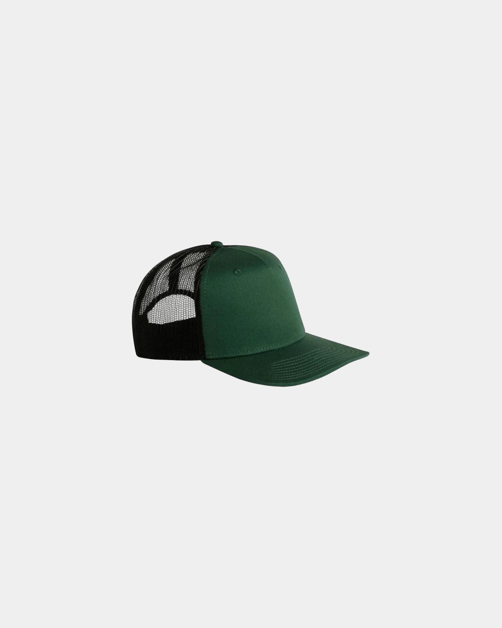 Custom mesh trucker cap with UPF 50+ protection - Forest Green/Black