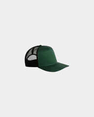 Custom mesh trucker cap with UPF 50+ protection - Forest Green/Black