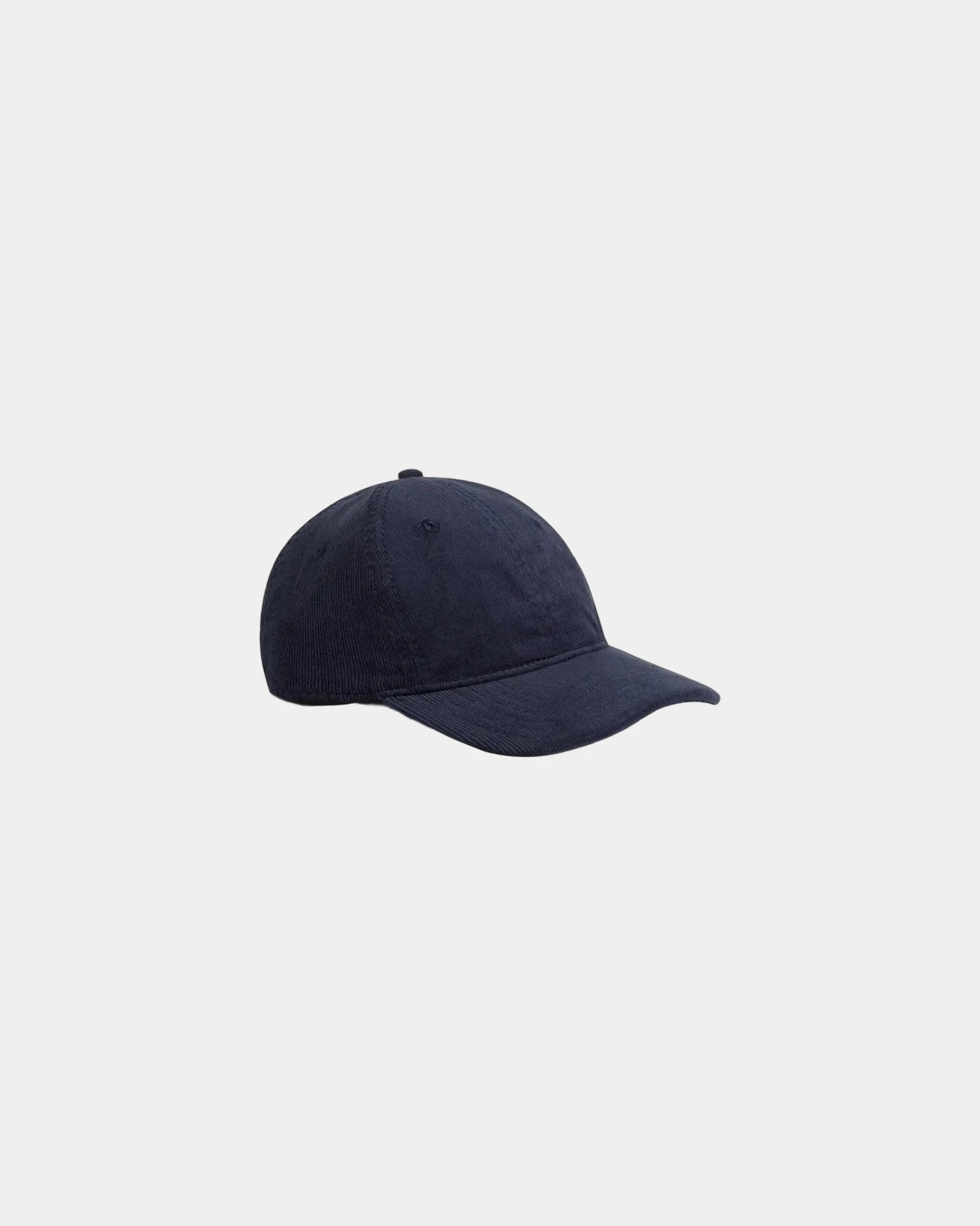 Custom corduroy six-panel cap with curved peak - Midnight Blue