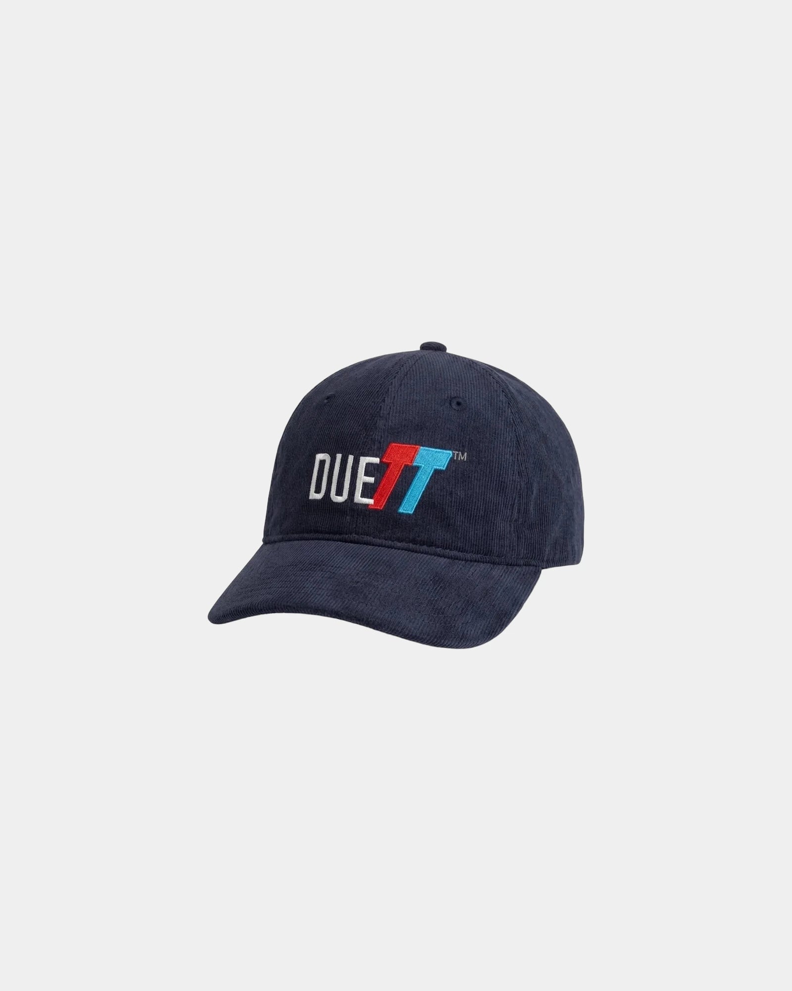 Custom corduroy six-panel cap with curved peak - Black