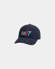 Custom corduroy six-panel cap with curved peak - Black
