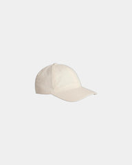 Custom corduroy six-panel cap with curved peak - Ecru