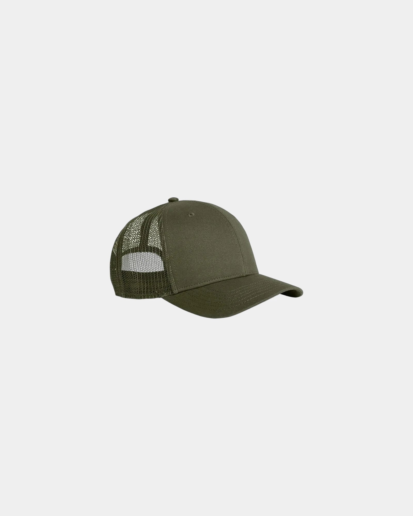 Custom recycled mesh mid-profile trucker cap UPF 50+ - Army