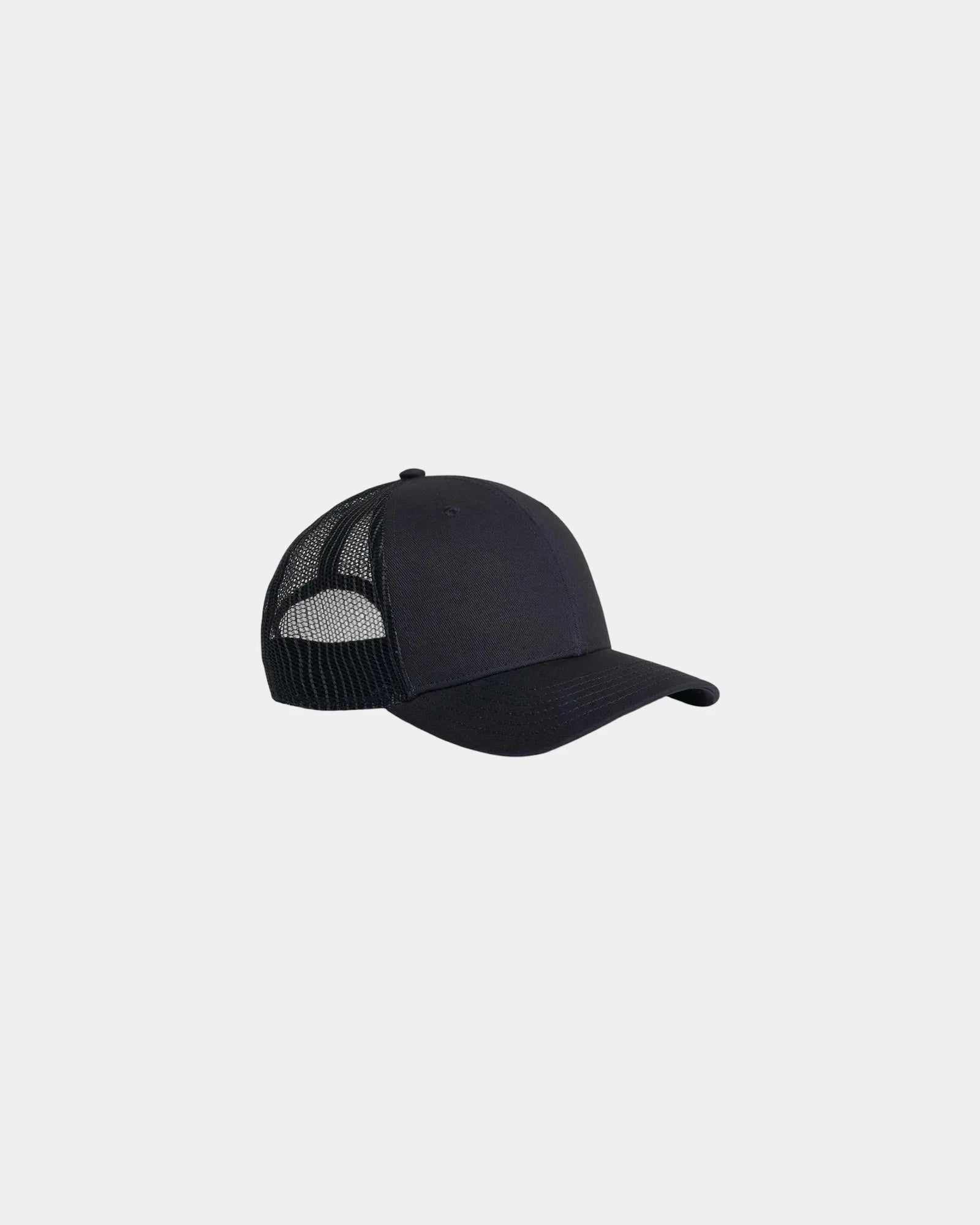 Custom recycled mesh mid-profile trucker cap UPF 50+ - Navy
