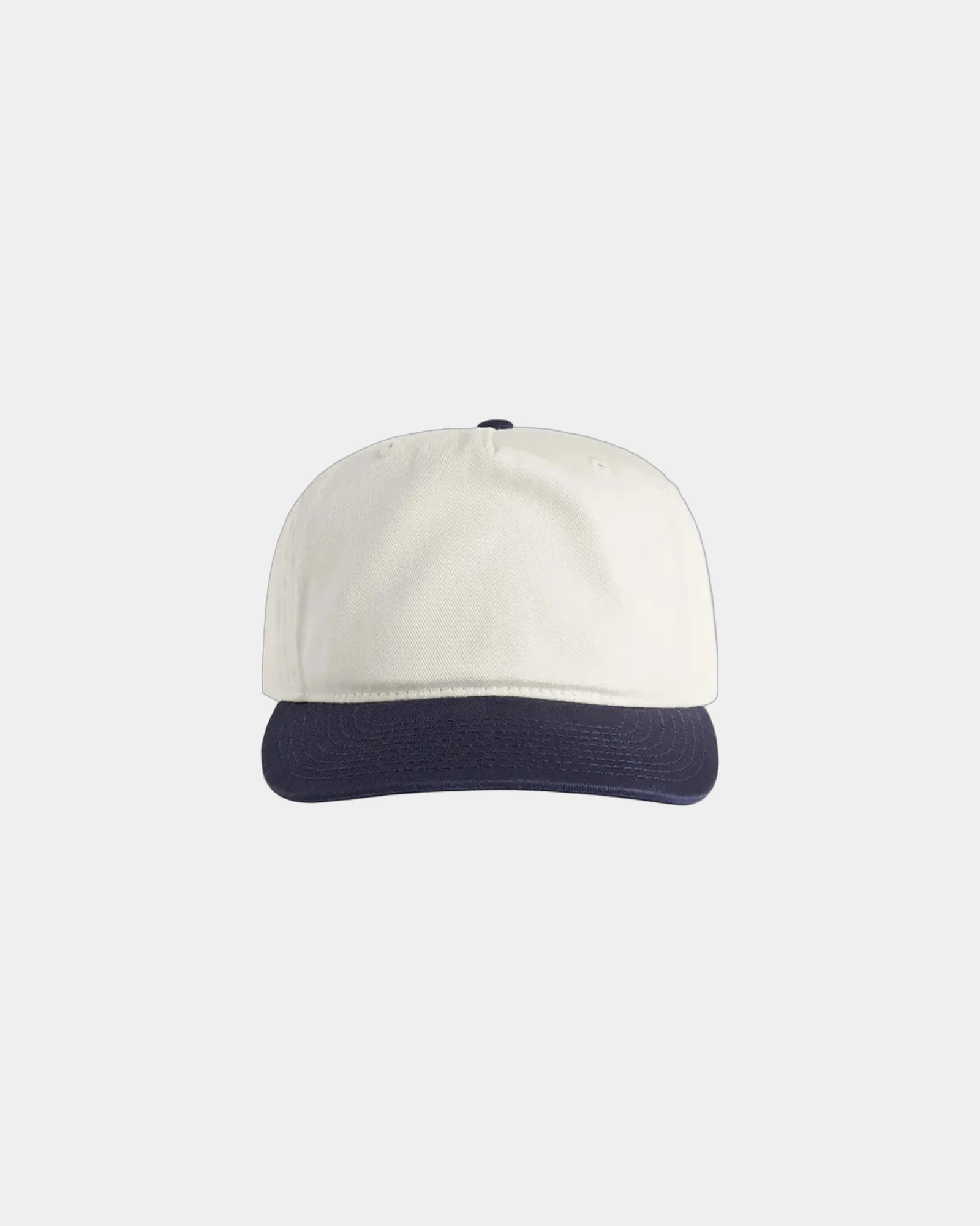 Custom two-tone cotton five-panel cap UPF 50+ - Natural/Midnight