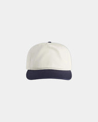 Custom two-tone cotton five-panel cap UPF 50+ - Natural/Midnight