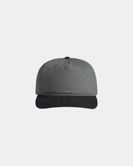Custom two-tone cotton five-panel cap UPF 50+ - Shadow/Black