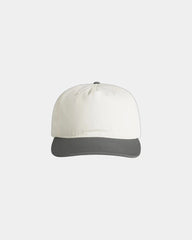 Custom two-tone cotton five-panel cap UPF 50+ - Natural/Shadow