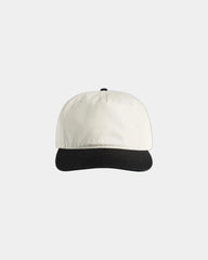 Custom two-tone cotton five-panel cap UPF 50+ - Natural/Black