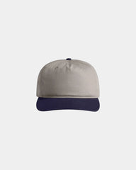 Custom two-tone cotton five-panel cap UPF 50+ - Light Grey/Midnight