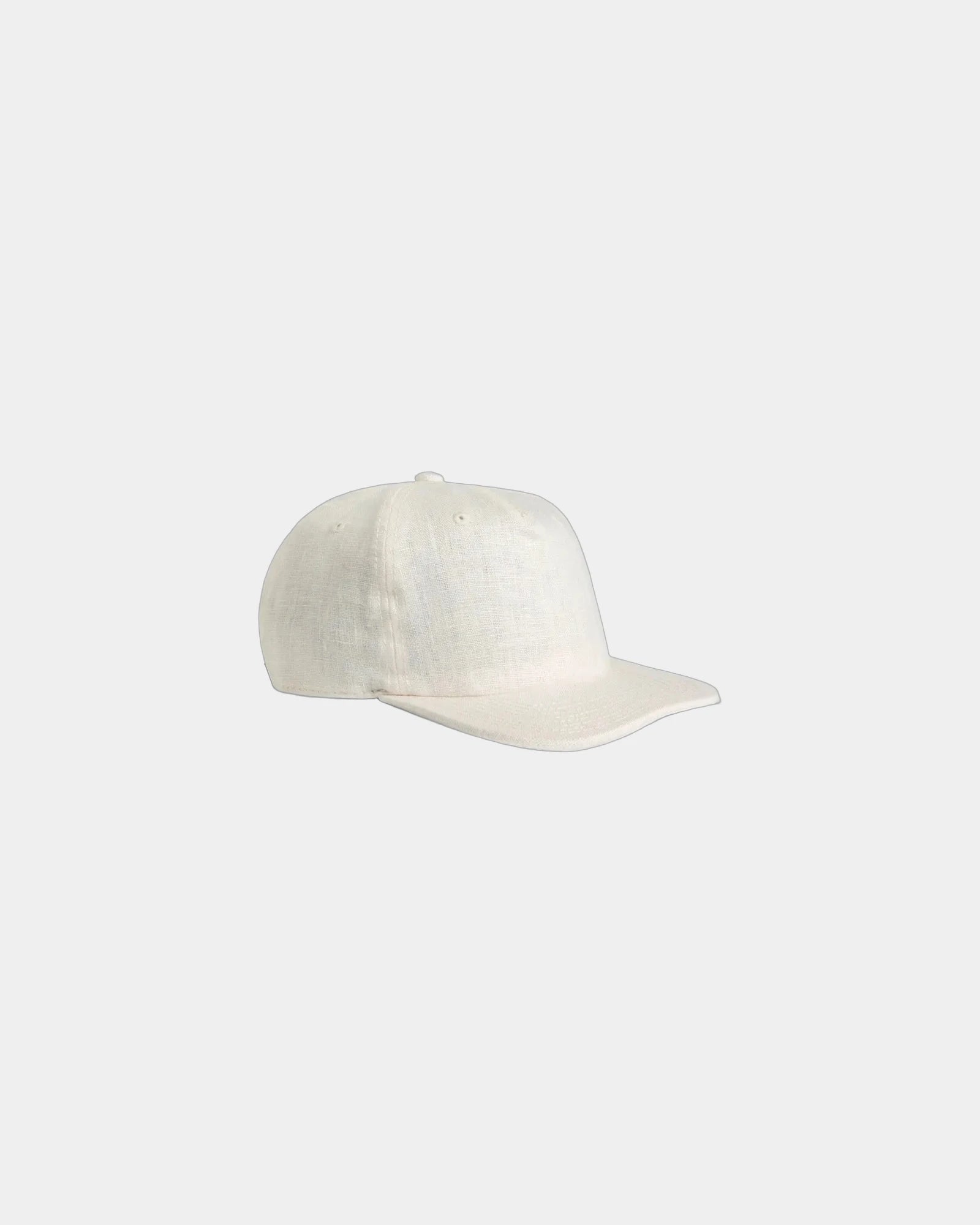 Custom 100% linen five-panel cap mid-profile fit - Natural