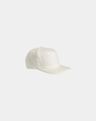 Custom 100% linen five-panel cap mid-profile fit - Natural