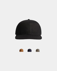 Custom heavyweight canvas snapback cap with UPF 50+ - Black