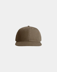 Custom heavyweight canvas snapback cap with UPF 50+ - Walnut