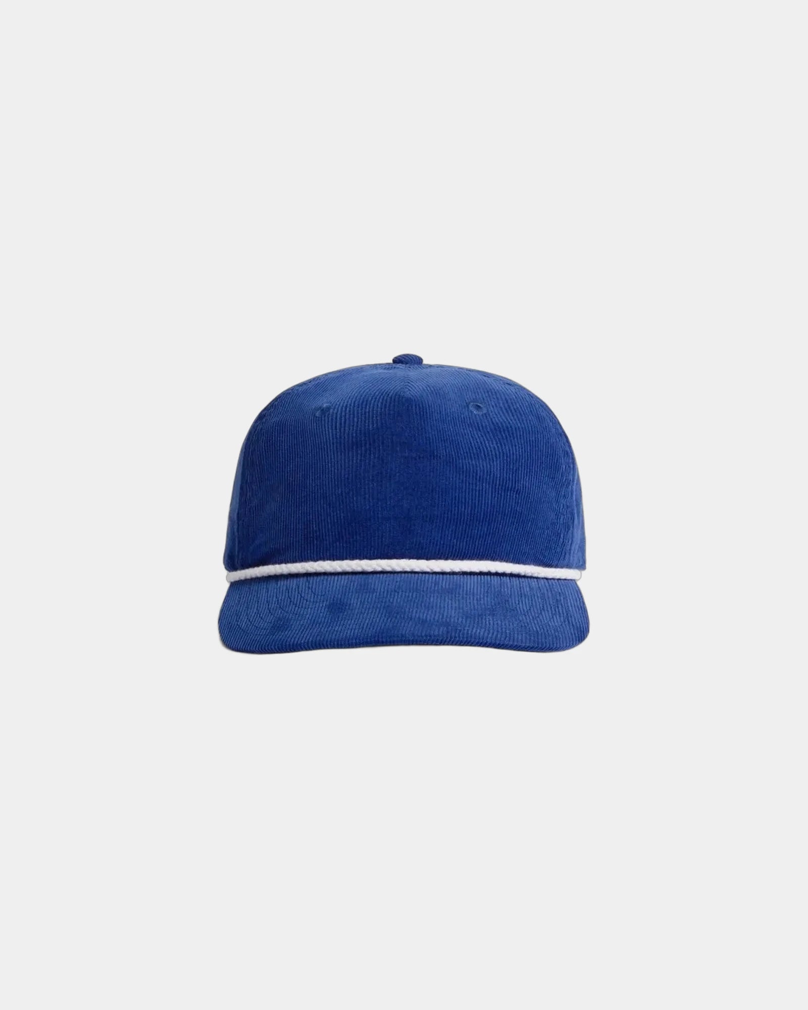 Custom cotton cord five-panel rope cap with UPF 50+ - Liberty/White