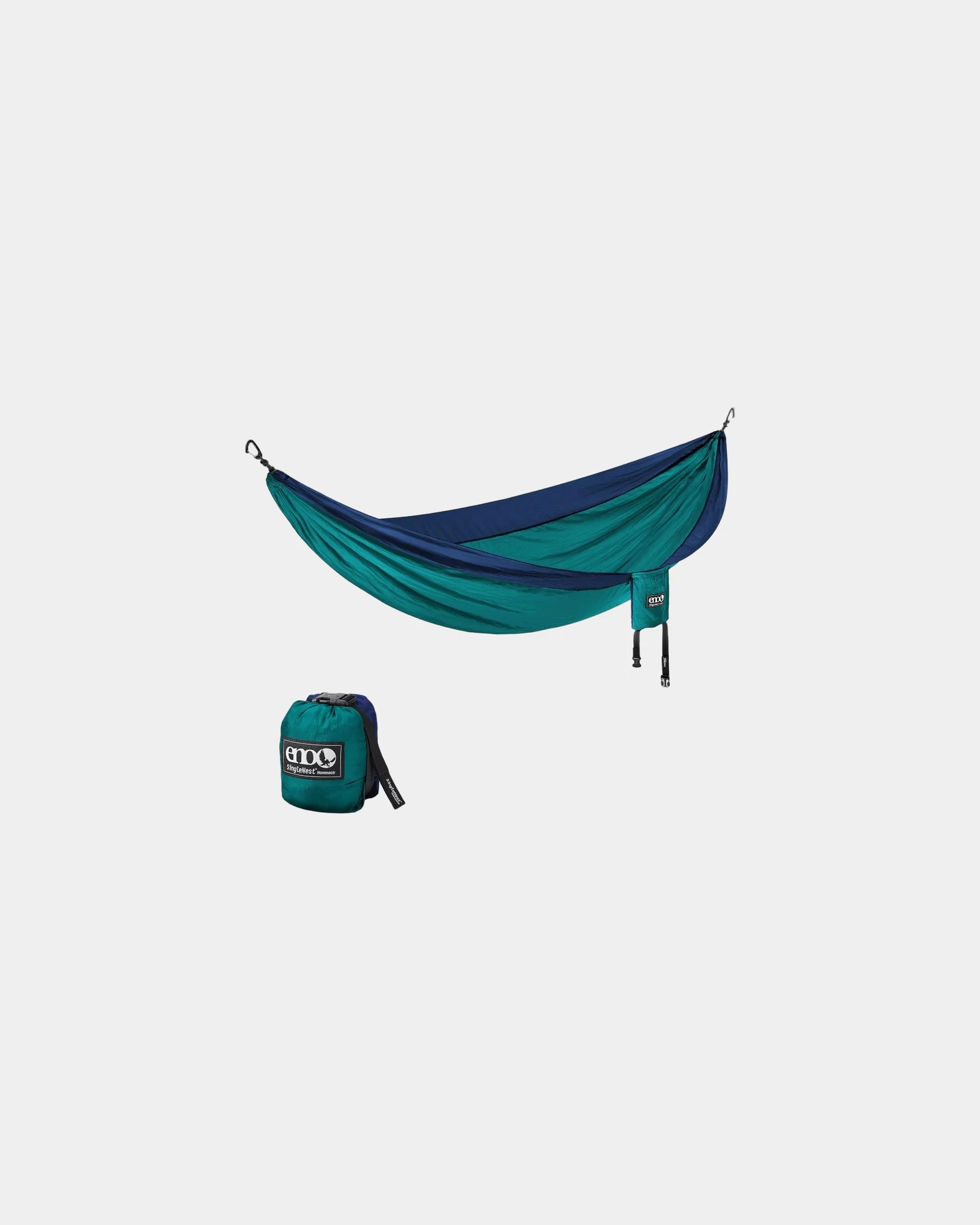Custom nylon SingleNest hammock for outdoor events - Seafoam/Navy