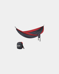 Custom nylon SingleNest hammock for outdoor events - Charcoal/Red