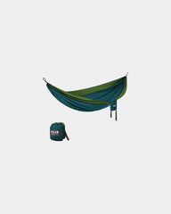 Custom nylon SingleNest hammock for outdoor events - Marine/Cedar