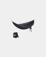 Custom nylon SingleNest hammock for outdoor events - Black/Charcoal