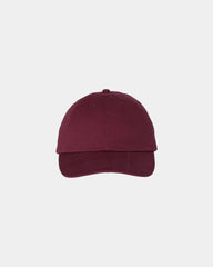 Custom cotton twill six-panel dad hat with buckle - Maroon