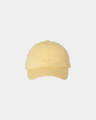 Custom cotton twill six-panel dad hat with buckle - Butter
