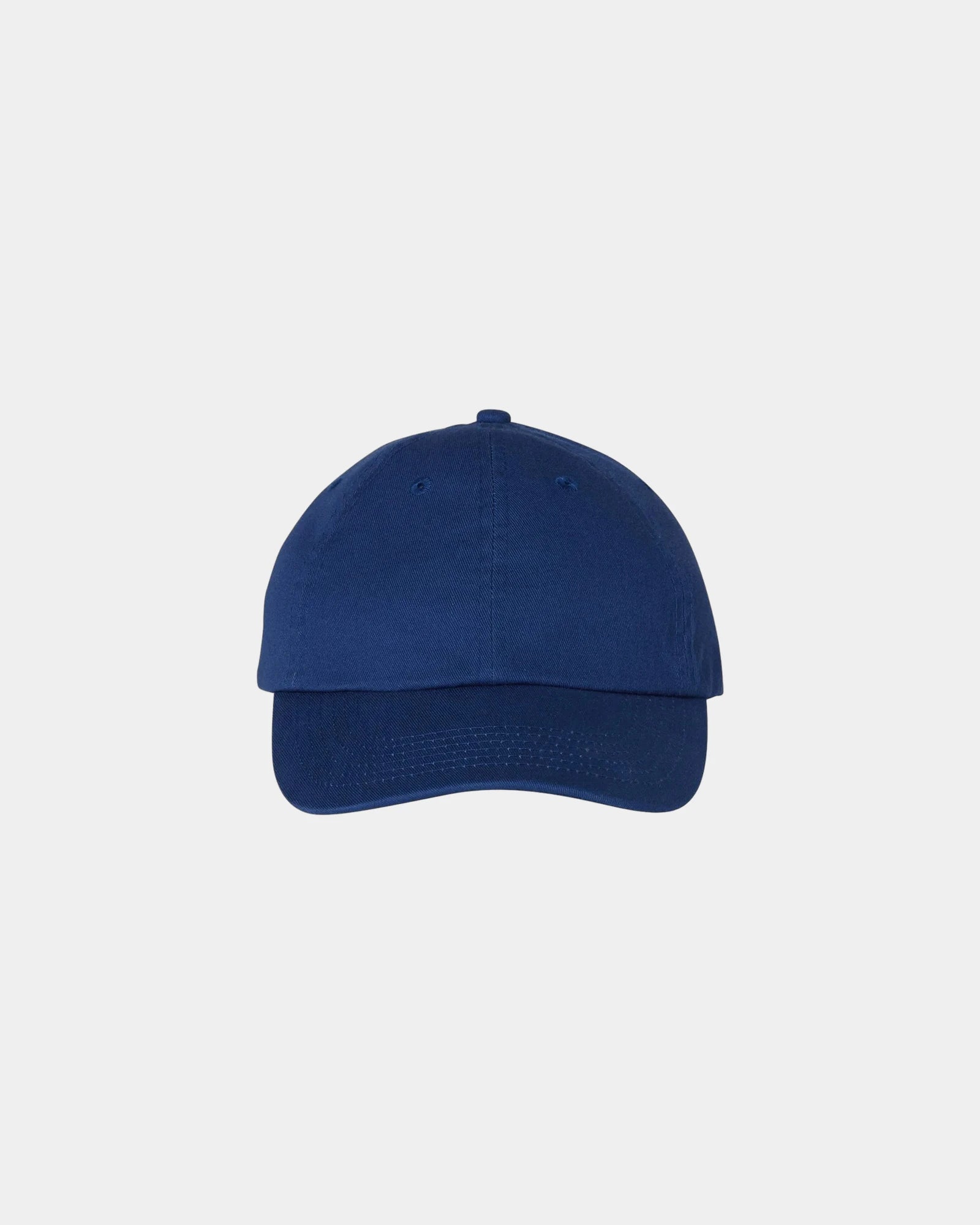 Custom cotton twill six-panel dad hat with buckle - Royal