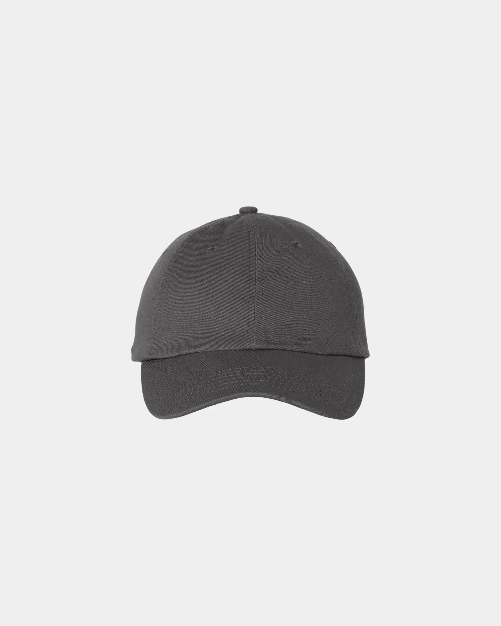 Custom cotton twill six-panel dad hat with buckle - Charcoal
