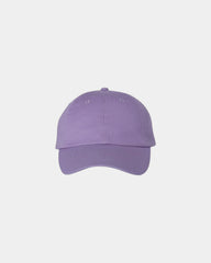 Custom cotton twill six-panel dad hat with buckle - Lavender