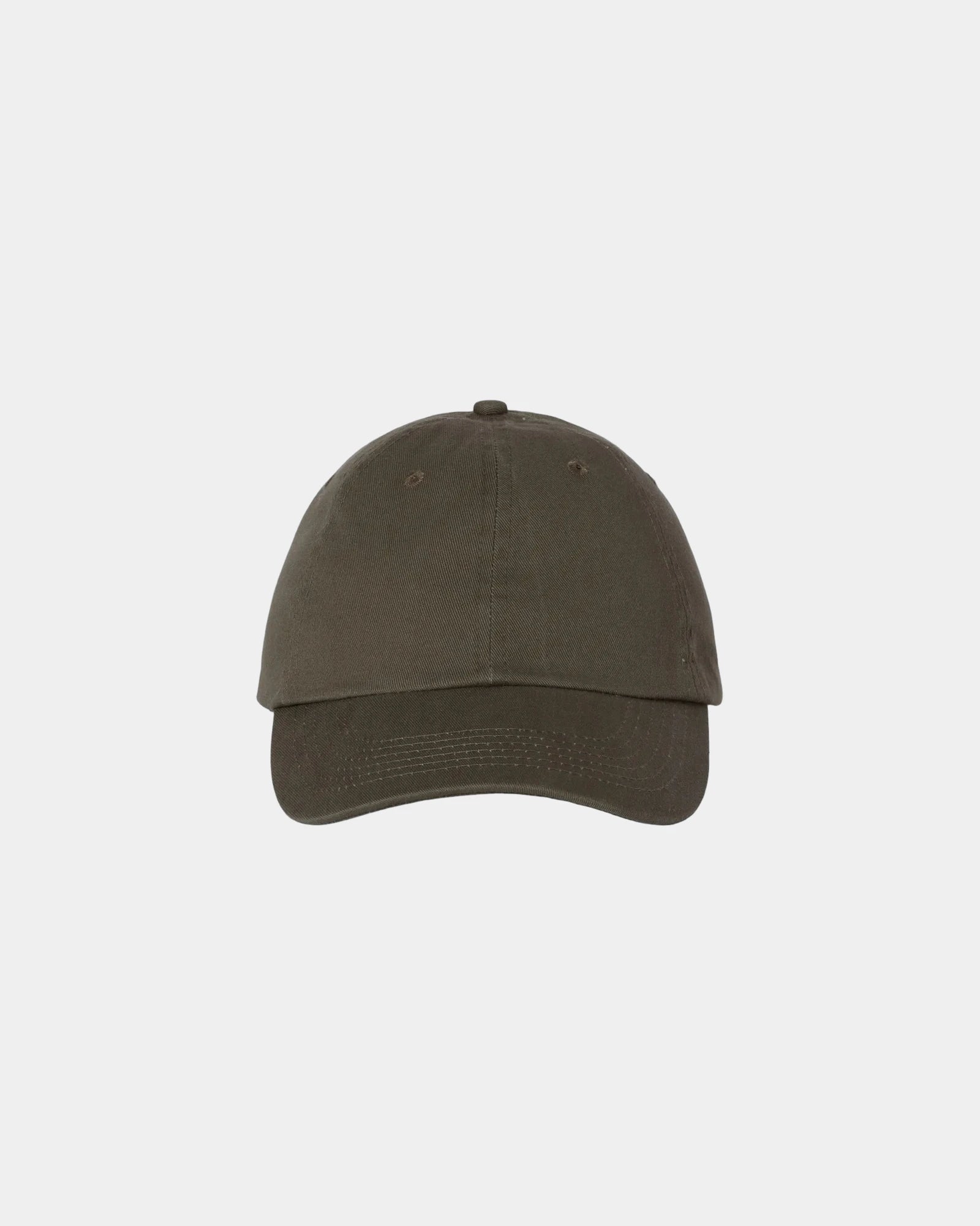Custom cotton twill six-panel dad hat with buckle - Olive