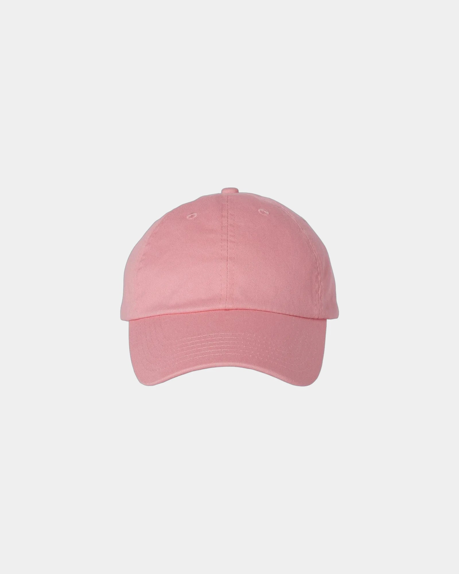 Custom cotton twill six-panel dad hat with buckle - Pink