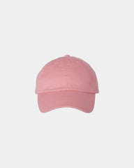 Custom cotton twill six-panel dad hat with buckle - Pink