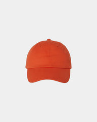 Custom cotton twill six-panel dad hat with buckle - Orange